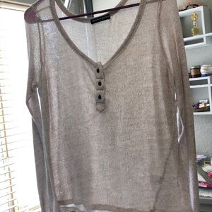 tan/gray Brandy Melville sweater
